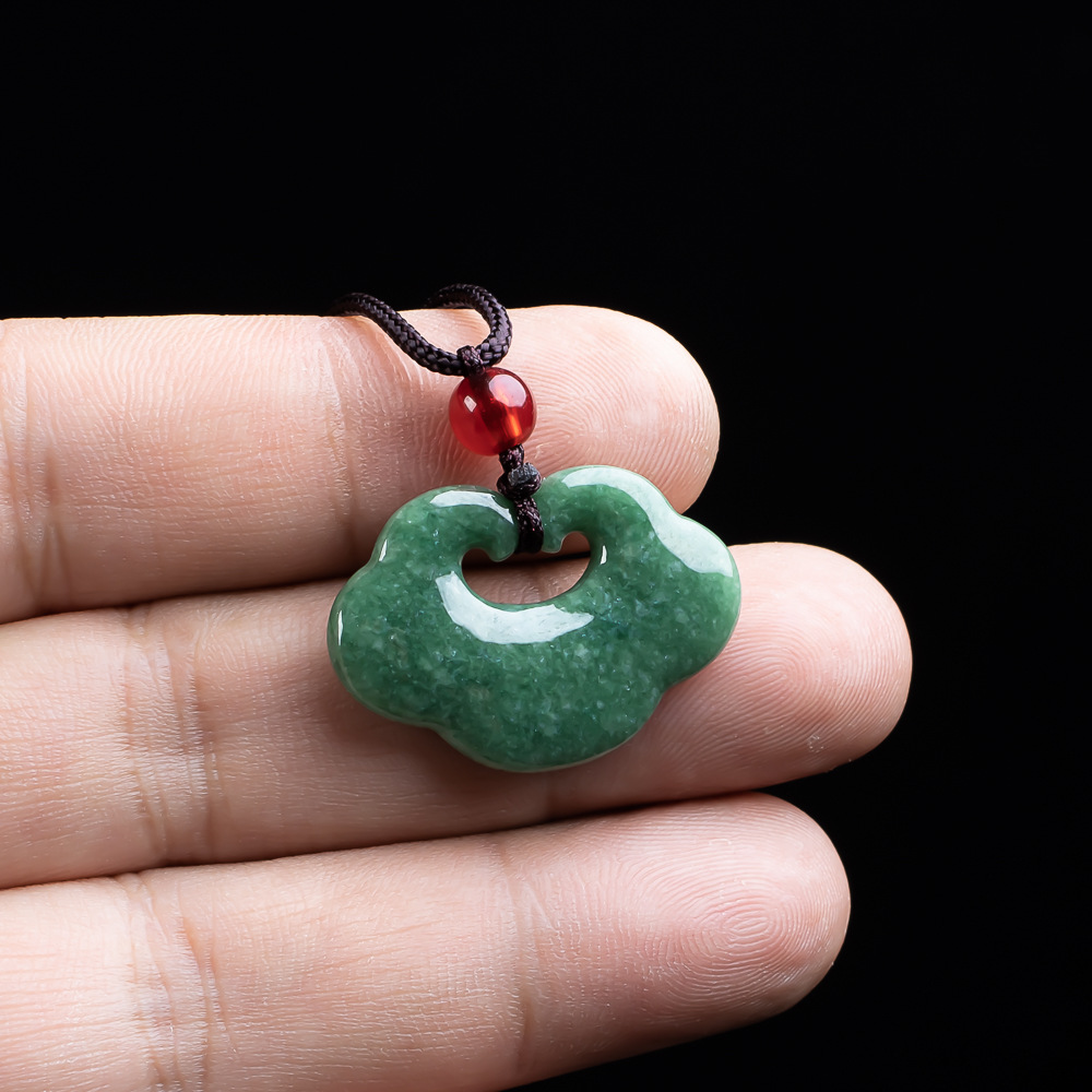 Necklaces - Doğal Myanmar Jadeite Ruyi Kolye Kolye