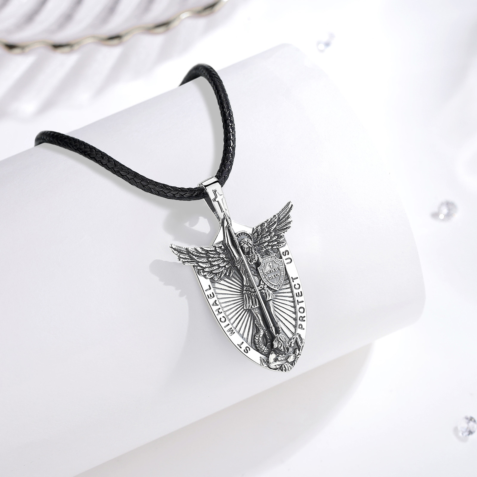 Eudora 925 Ayar Gümüş Aziz Mic - 925 Sterling Silver Chain Necklace Men incelemesi ve fiyatı