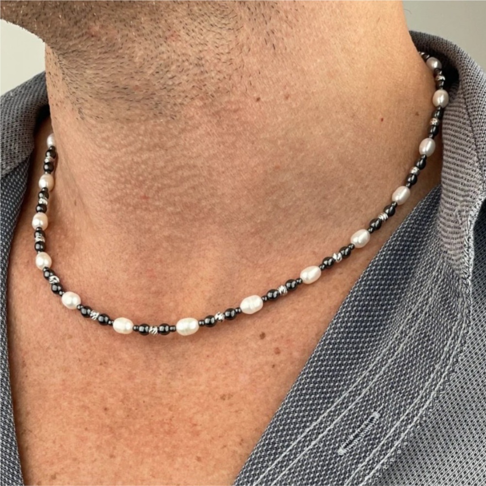 Retro Siyah Doğal Taş Barok İn - Pearl Choker Necklace Vintage incelemesi ve fiyatı