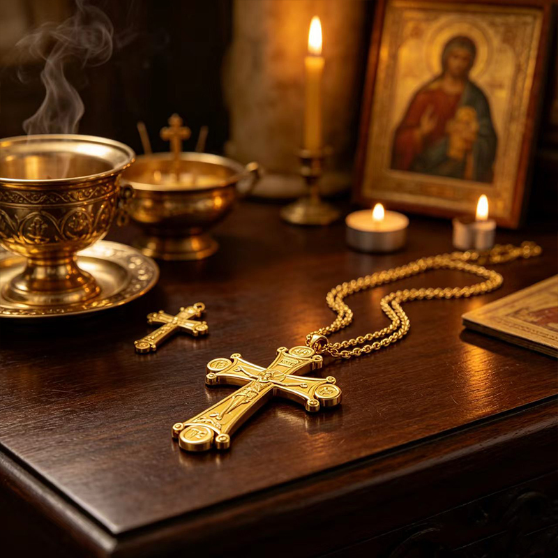 Premium Ortodoks Haç Kolye Alt - Cross Pendant Necklace Gold incelemesi ve fiyatı