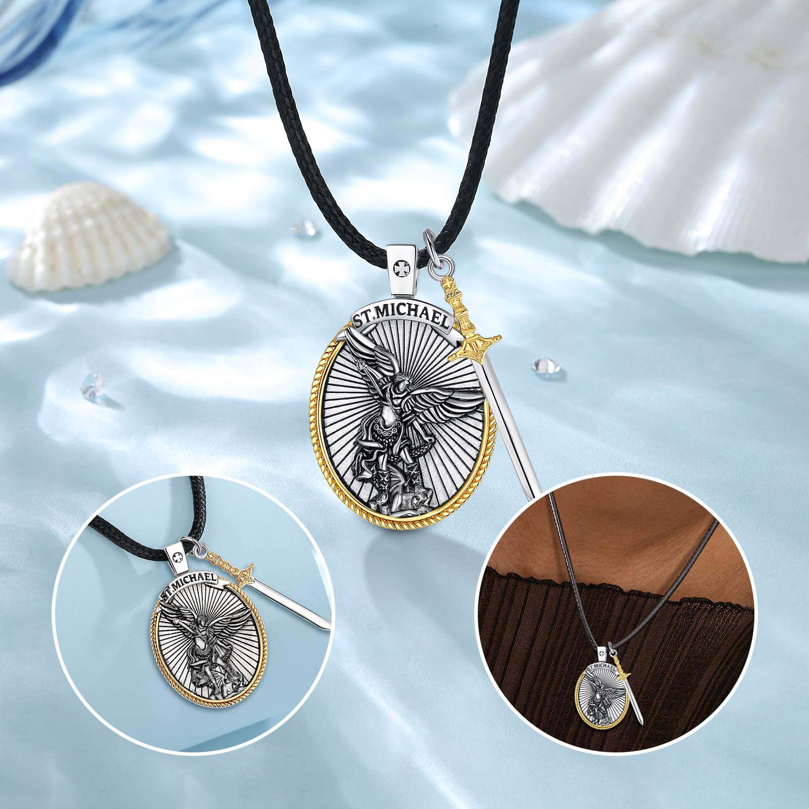 Eudora 925 ayar gümüş aziz Mic - 925 Sterling Silver Chain Necklace Men incelemesi ve fiyatı