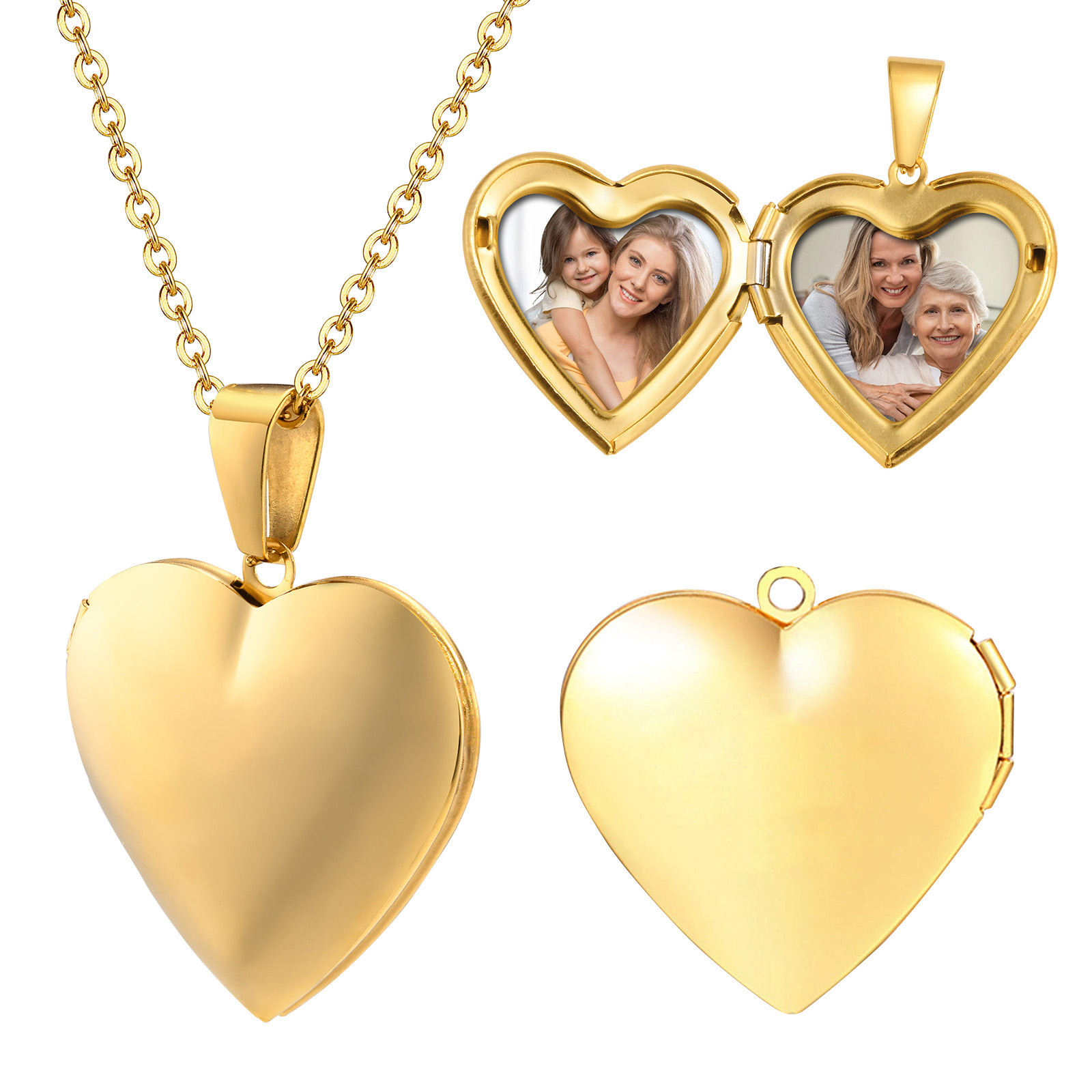 Paslanmaz Çelik Takı Kalp Mada - Heart Locket Necklace Photo incelemesi ve fiyatı