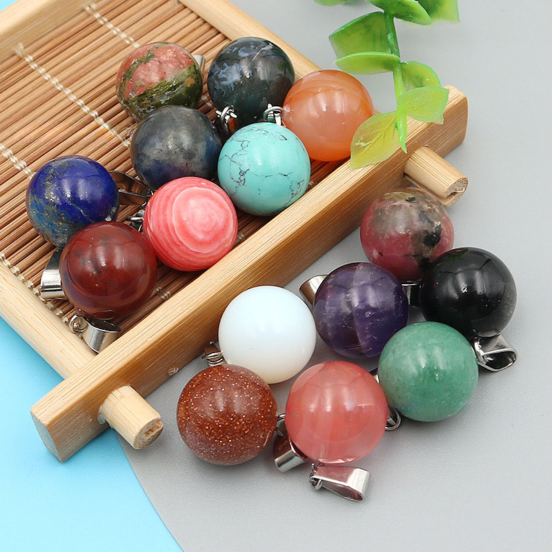 20 adet/torba 14mm Doğal Taş y - Crystal Pendant Necklace Natural Stone incelemesi ve fiyatı