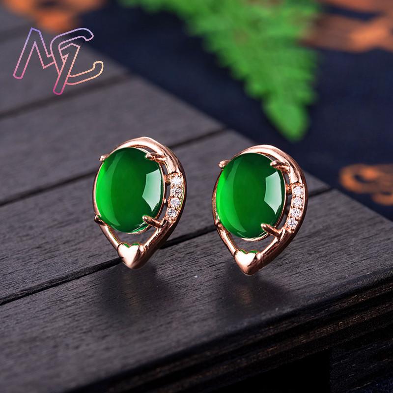 Doğal yeşim çiçek küpe taş kul - Earrings incelemesi ve fiyatı