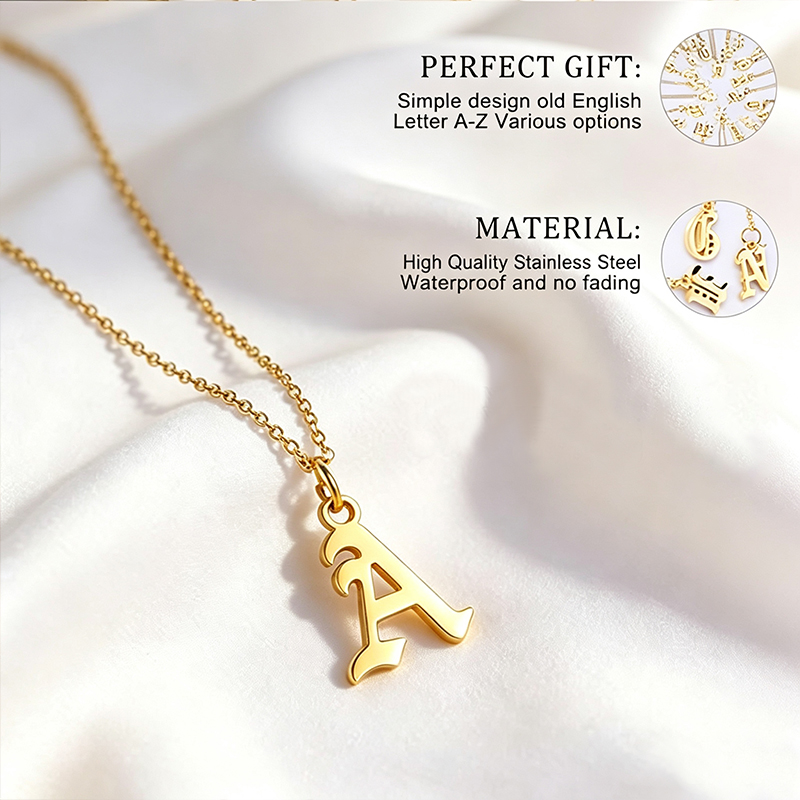 Kadınlar için Harf Kolyeler Ki - Initial Letter Necklace 18K Gold incelemesi ve fiyatı