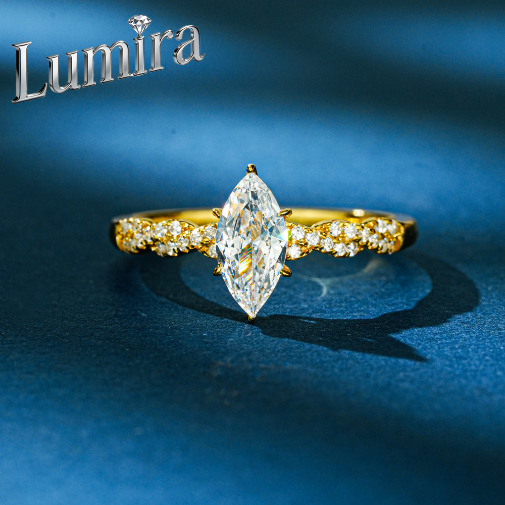 Lumira %100 18K Altın Markiz 1 - Moissanite Engagement Ring 1 Carat incelemesi ve fiyatı