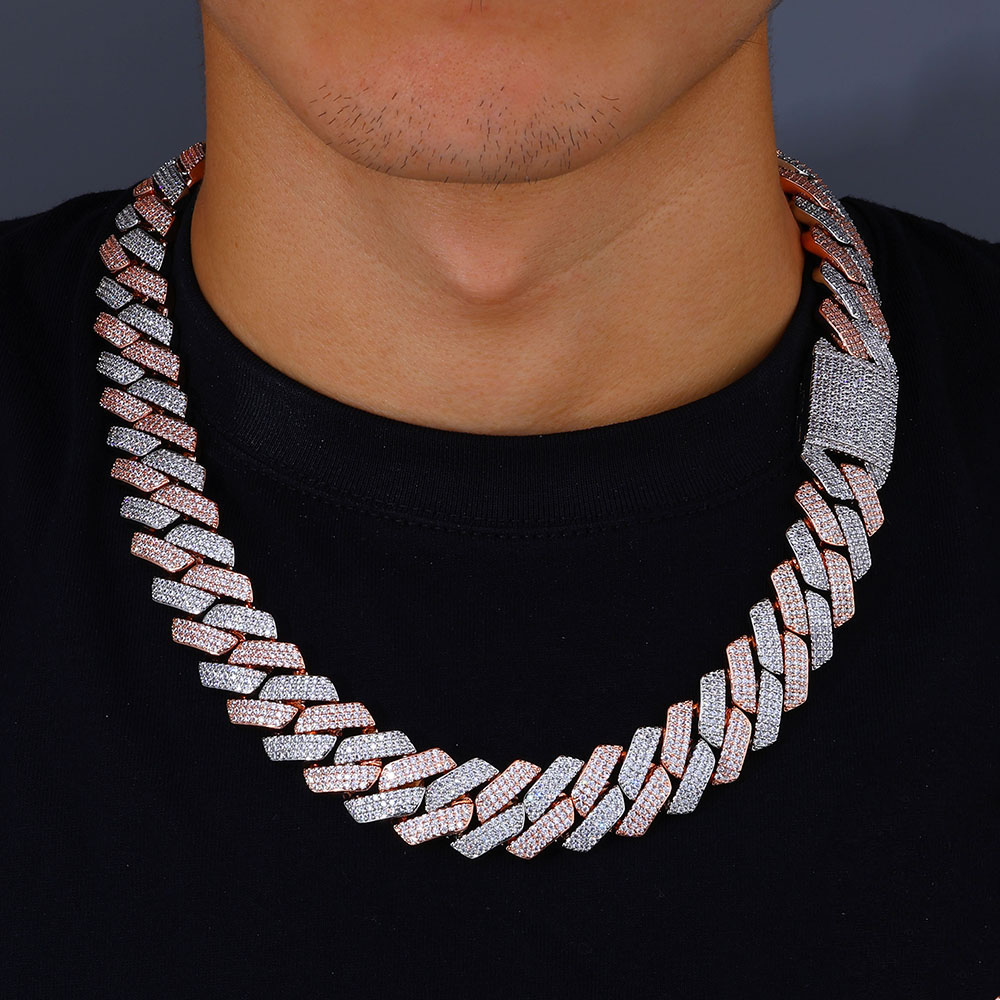 Nuoya İki Renkli Mozaik Zincir - Cuban Link Chain 12Mm incelemesi ve fiyatı